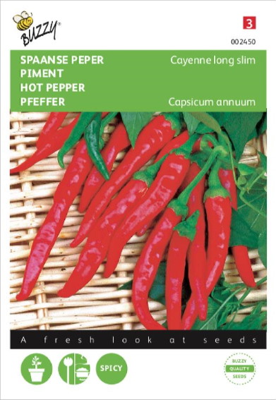 Pepper Cayenne Long Slim (Capsicum) 225 seeds BU